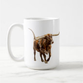Mug Fort Worth Stock Yards Texas Graphisme sur blanc,  (Gauche)