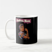 Mug Forte Autisme Mère Sensibilisation Afro Mère Fille (Gauche)