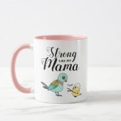 Mug Forte Comme Ma Maman | Mère drôle & Bébé Oiseaux (Gauche)