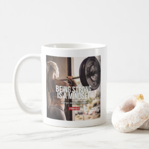 Mug Forte mentalité - Fitness des femmes Inspirationne