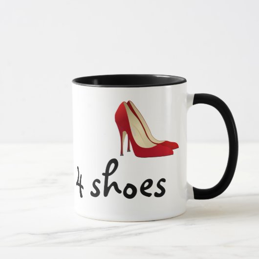 Mug Fortement motivé : Travaillera pour des chaussures (Droite)