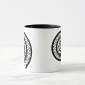 Mug Fossil d'ammonite - Coquillage de la spirale (Centre)