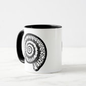 Mug Fossil d'ammonite - Coquillage de la spirale (Devant gauche)