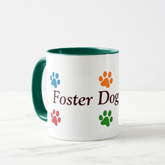 Mug Foster Chien Maman-Empreintes de pattes colorés (Devant gauche)