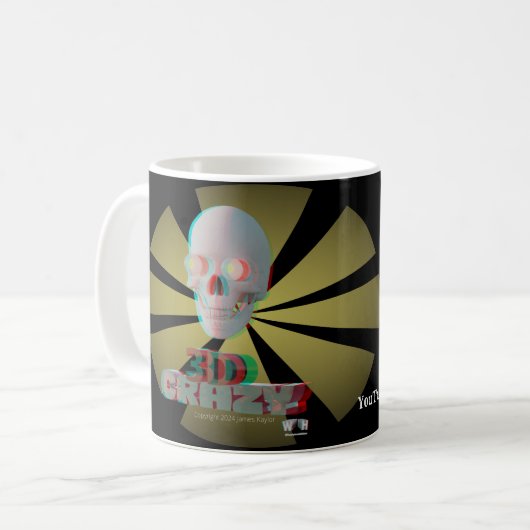Mug Fou 3D (Devant gauche)