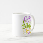 Mug Fou Coudre Lady Purple Vert Jaune Lettering (Devant droit)