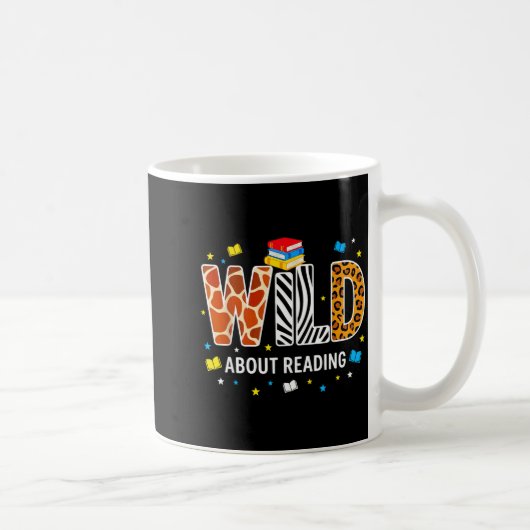Mug Fou de lire des lettres en impression d'animaux dr (Droite)