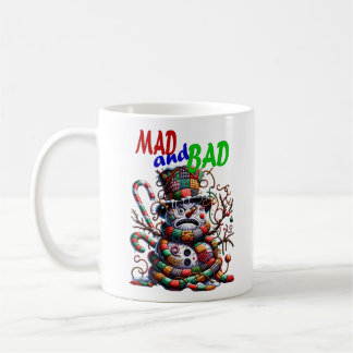 Mug Fou et méchant, bonhomme de neige grincheux drôle,