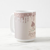 Mug Fouet Pailleté Rose Gold Gouttes de Paillettes Bou (Devant gauche)
