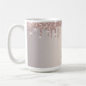Mug Fouet Pailleté Rose Gold Gouttes de Paillettes Bou (Gauche)