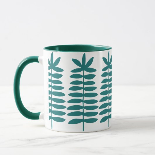 Mug Fougères Décoratives - Vert Chasseur (Gauche)