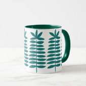 Mug Fougères Décoratives - Vert Chasseur (Devant droit)