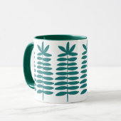 Mug Fougères Décoratives - Vert Chasseur (Devant gauche)