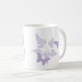 Mug Fougères pourpres de lavande de papillons (Devant droit)