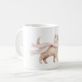 Mug Foulard Rose Pâle Cool Cat (Devant gauche)