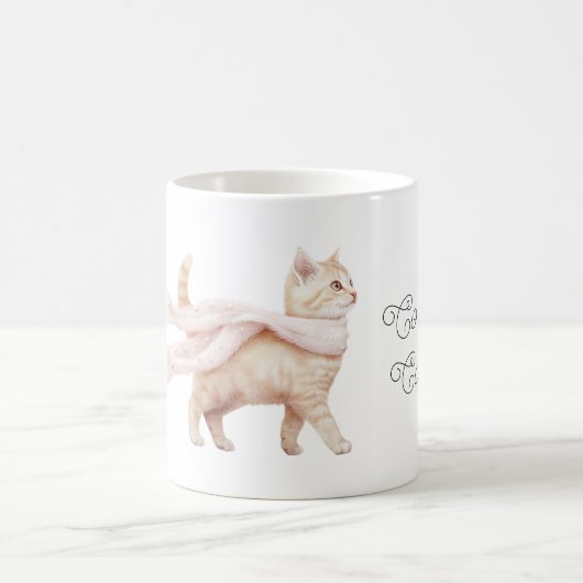 Mug Foulard Rose Pâle Cool Cat (Centre)