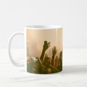 Mug Foule au concert - retro style photoconcert, foule