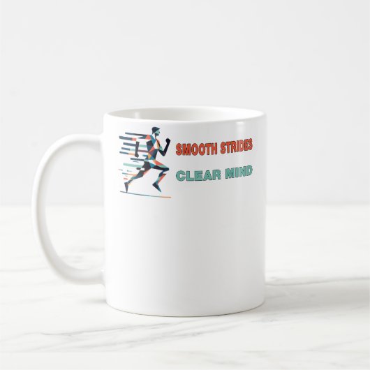Mug Foulées Lisses Esprit Clair Un Coureur (Gauche)