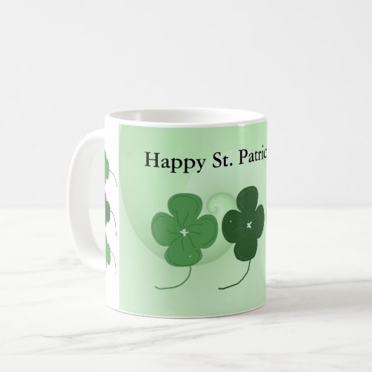 Mug Four Leaf Clovers St. Patrick's Day (Devant gauche)