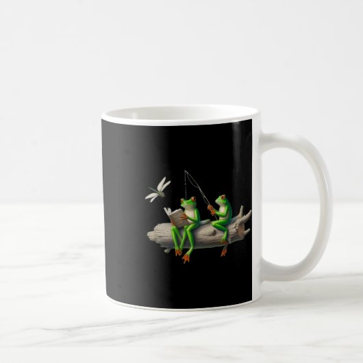 Mug Four Legs Frog On A Log Frog Fishing Dragonfly Rea (Droite)
