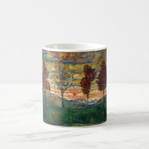 Mug Four Trees (Landscape Art) (par Egon Schiele)