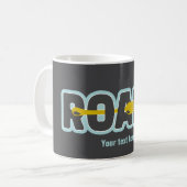 Mug Fourche dans la route art texte typographique (Devant gauche)