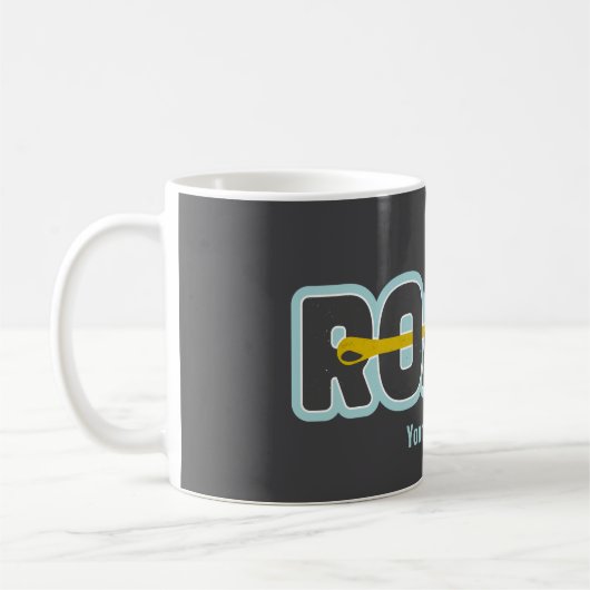 Mug Fourche dans la route art texte typographique (Gauche)
