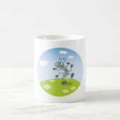 Mug Fourmi dansante sur l'herbe avec des fleurs (Centre)
