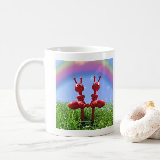 Mug Fourmis dans l'herbe - Meilleurs amis (Avec donut)