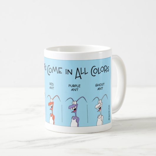 Mug Fourmis de toutes les couleurs (Devant droit)