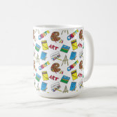 Mug Fournitures d'art, enseignant d'art, artiste (Devant droit)