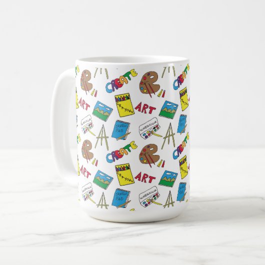 Mug Fournitures d'art, enseignant d'art, artiste (Devant gauche)