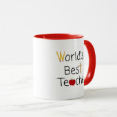 Mug Fournitures de la meilleure école de Cool du monde (Devant droit)