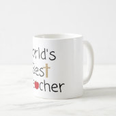 Mug Fournitures de la meilleure école de Cool du monde (Devant droit)