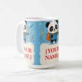 Mug Fournitures de rentrée scolaire Panda Mignon (Devant gauche)