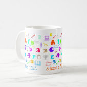 Mug Fournitures, lettres et numéros de l'école pour en (Devant gauche)