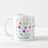 Mug Fournitures, lettres et numéros de l'école pour en (Gauche)