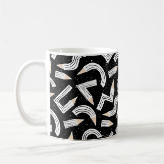 Mug Fournitures scolaires crayon noir esquisse