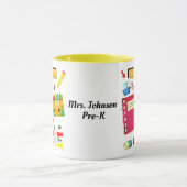 Mug Fournitures scolaires de l'enseignant Jaune (Centre)