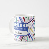 Mug Fournitures scolaires motif (Devant gauche)