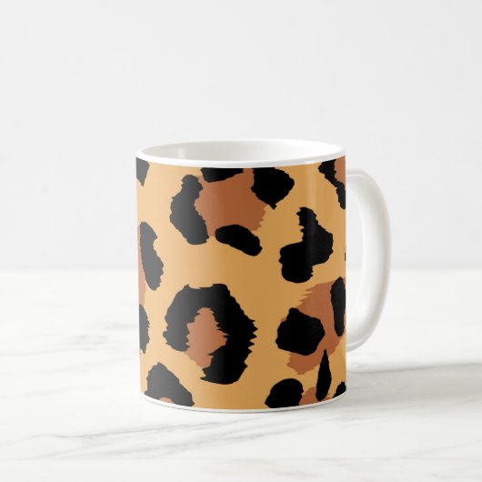 Mug Fourrure abstraite de léopard (Devant droit)