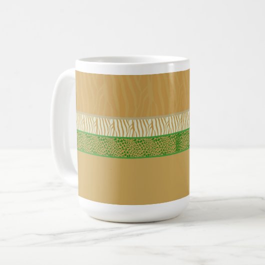 Mug Fourrure d'animal sauvage d'or Imprimer (Devant gauche)