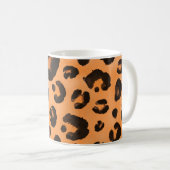 Mug Fourrure de léopard, aquarelle, texture transparen (Devant droit)