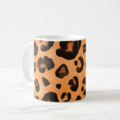 Mug Fourrure de léopard, aquarelle, texture transparen (Devant gauche)
