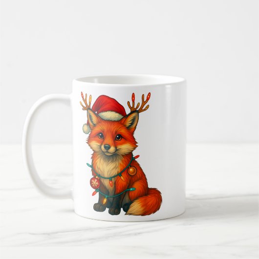 Mug Fox Christmas Lights Xmas  (Gauche)