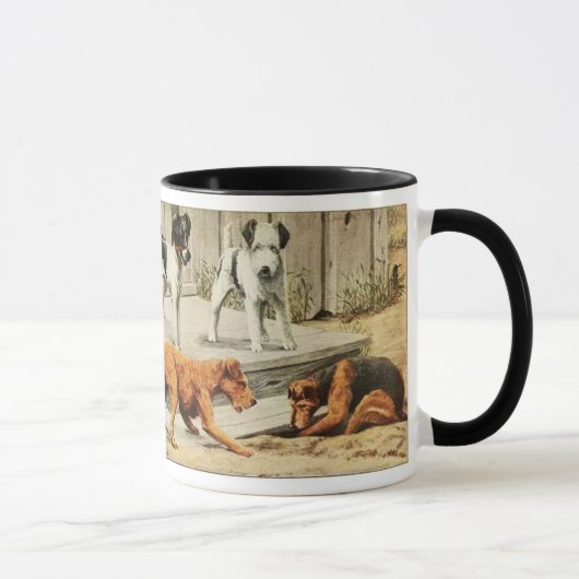 Mug Fox de cru, Fox de fil, Gallois, et terriers (Droite)