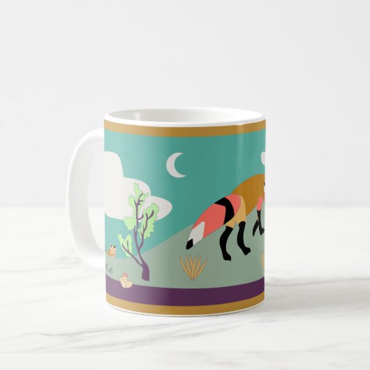 Mug Fox et bébé dans le désert (Devant gauche)