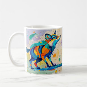 Mug Fox Expressive abstrait animal art design