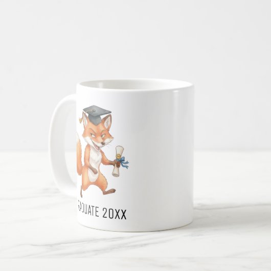 Mug Fox Graduation Personalized (Devant gauche)