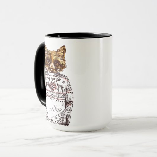 Mug Fox habillé rusé (Devant gauche)